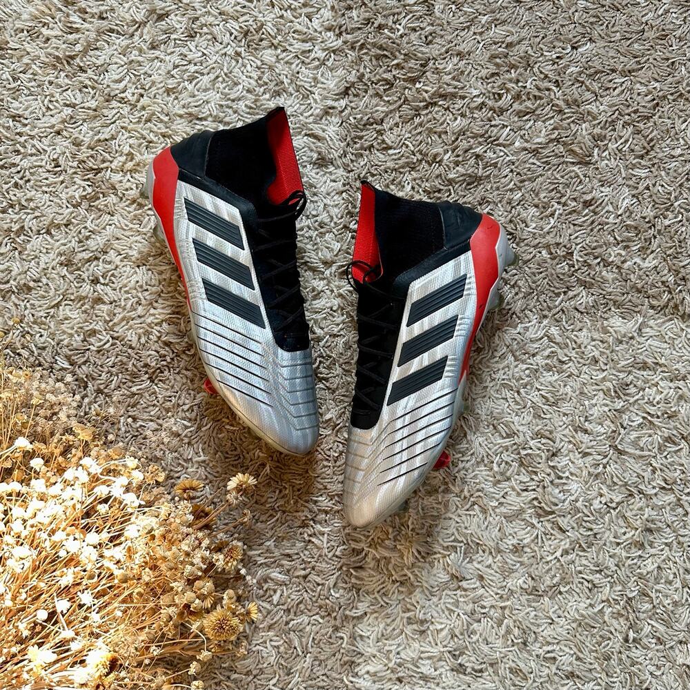 Adidas Predator 19.1 FG Exhibit Pack Silver Soccer Cleats F35607 Men’s Size 12